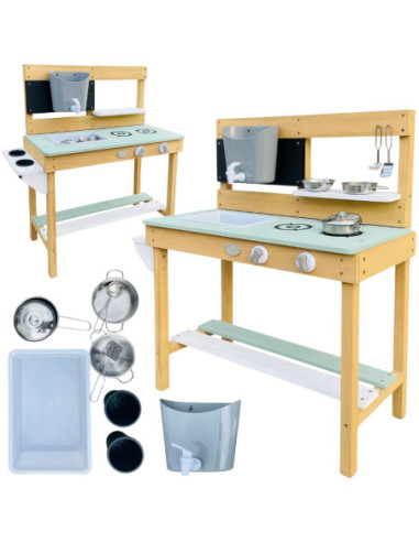 AXI Duża Drewniana Kuchnia Zabawa Woda i Piaskiem