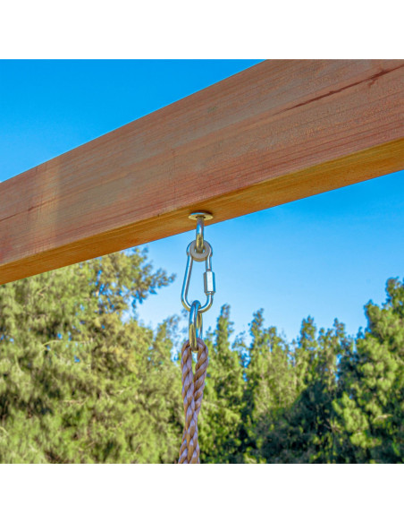 AXI Mitch - Duży Plac Zabaw Drewniany Zjeżdżalnia Hustawki Ścianka Wspinaczkowa + Wieża