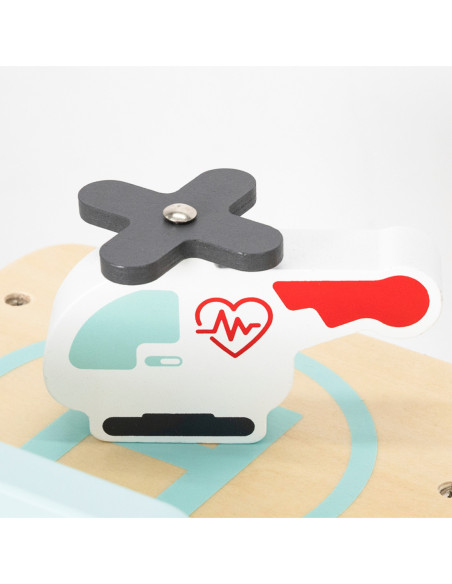 VIGA Drewniany 3 Piętrowy Szpital Zestaw