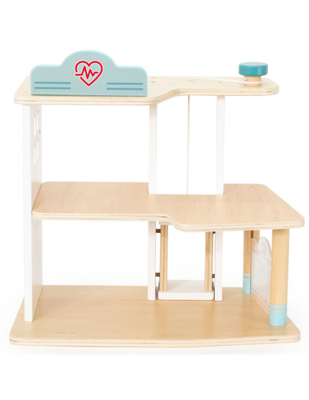 VIGA Drewniany 3 Piętrowy Szpital Zestaw