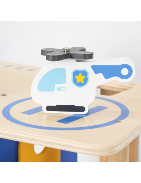 VIGA Drewniany 3 Piętrowy Posterunek Policyjny Zestaw