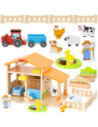 VIGA Drewniany Dom Farmera Zestaw