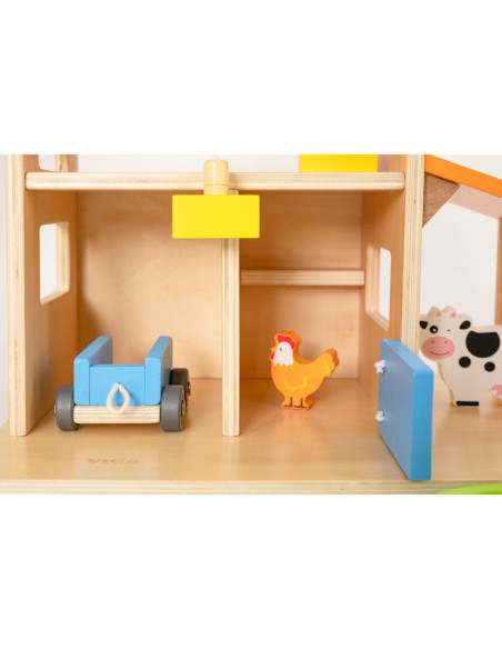 VIGA Drewniany Dom Farmera Zestaw