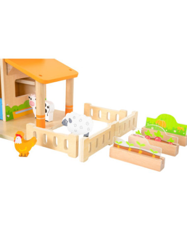 VIGA Drewniany Dom Farmera Zestaw