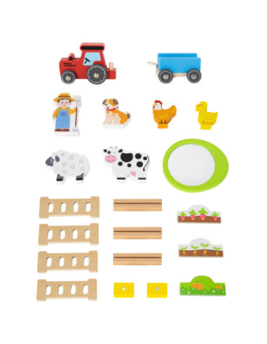VIGA Drewniany Dom Farmera Zestaw