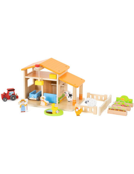 VIGA Drewniany Dom Farmera Zestaw