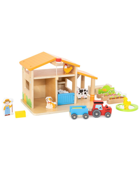 VIGA Drewniany Dom Farmera Zestaw