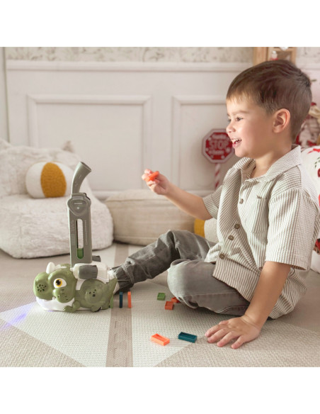 WOOPIE Interaktywna Ciuchcia Dinozaur Domino Pomarańczowy