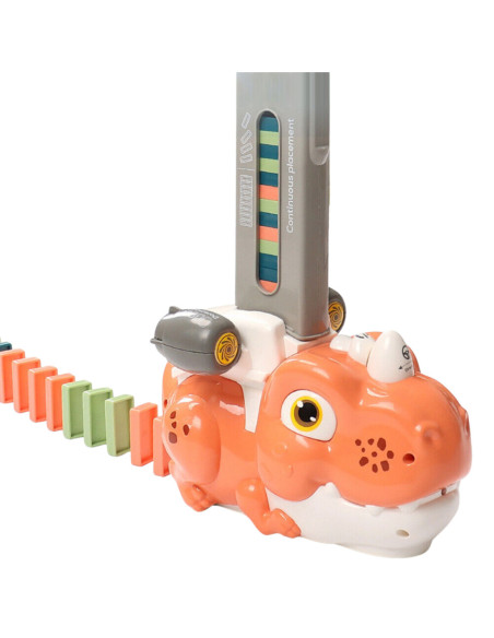 WOOPIE Interaktywna Ciuchcia Dinozaur Domino Pomarańczowy