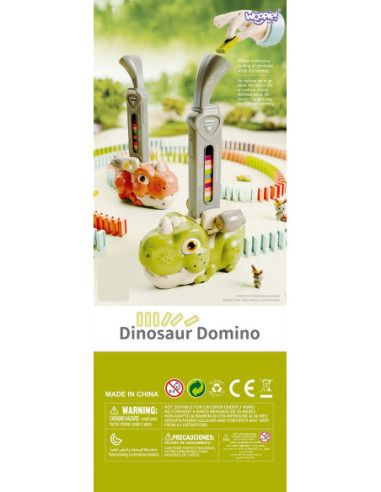 WOOPIE Interaktywna Ciuchcia Dinozaur Domino Pomarańczowy