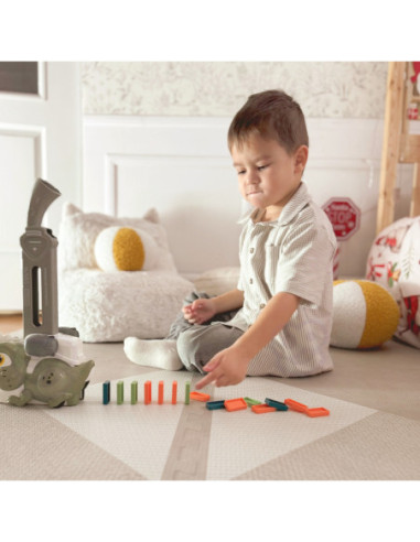 WOOPIE Interaktywna Ciuchcia Dinozaur Domino Pomarańczowy