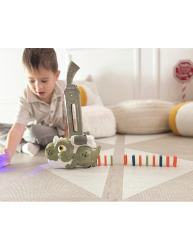 WOOPIE Interaktywna Ciuchcia Dinozaur Domino Pomarańczowy