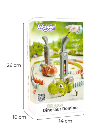 WOOPIE Interaktywna Ciuchcia Dinozaur Domino Pomarańczowy