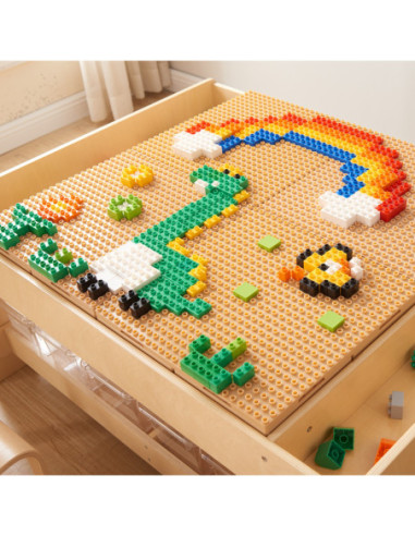 MASTERKIDZ Zestaw 4 Nakładek Na Panel Do Budowania Z Małych Klocków