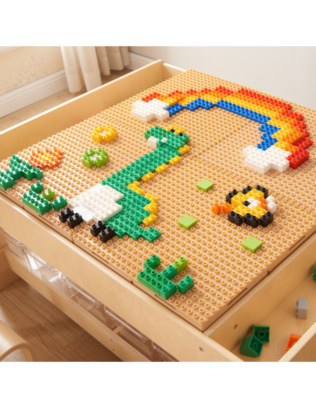 MASTERKIDZ Zestaw 4 Nakładek Na Panel Do Budowania Z Małych Klocków