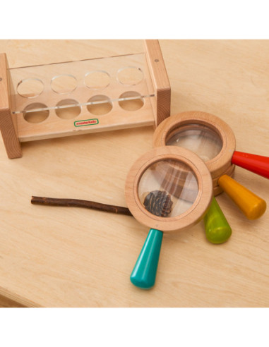 Zestaw Drewnianych Lup z Pojemnikiem