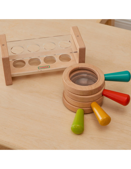 Zestaw Drewnianych Lup z Pojemnikiem