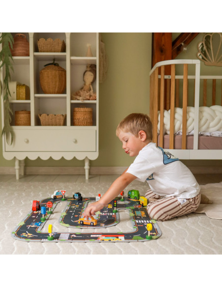 WOOPIE GREEN Droga Puzzle dla Dzieci Autostrada Makieta 21 el. Certyfikat FSC