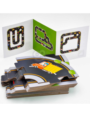 WOOPIE GREEN Droga Puzzle dla Dzieci Autostrada Makieta 21 el. Certyfikat FSC