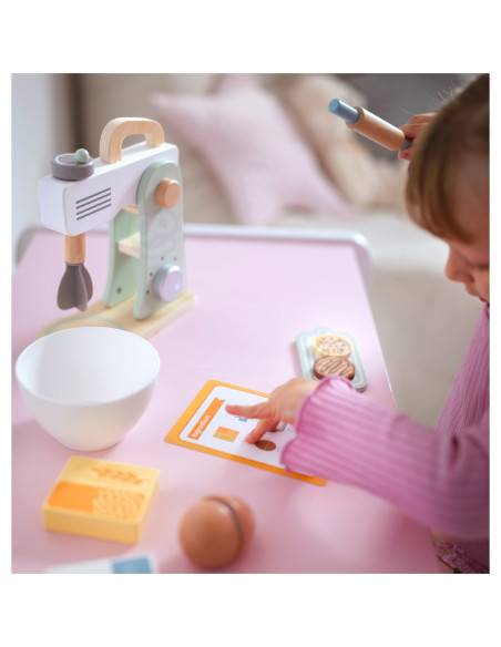 WOOPIE GREEN Drewniany Mikser Kuchenny Blender z Akcesoriami 11 el.