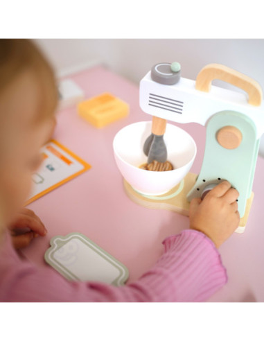 WOOPIE GREEN Drewniany Mikser Kuchenny Blender z Akcesoriami 11 el.