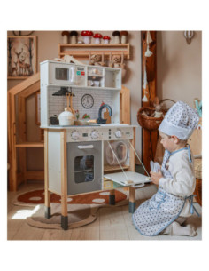 WOOPIE GREEN Drewniana Interaktywna Kuchnia 9w1 z Pralką i Tablicą 2