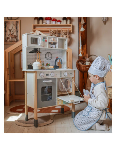 WOOPIE GREEN Drewniana Interaktywna Kuchnia 9w1 z Pralką i Tablicą