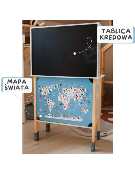 WOOPIE GREEN Drewniana Interaktywna Kuchnia 9w1 z Pralką i Tablicą