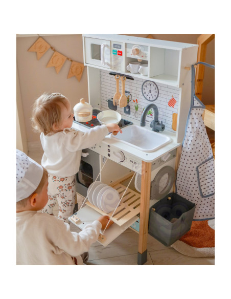 WOOPIE GREEN Drewniana Interaktywna Kuchnia 9w1 z Pralką i Tablicą