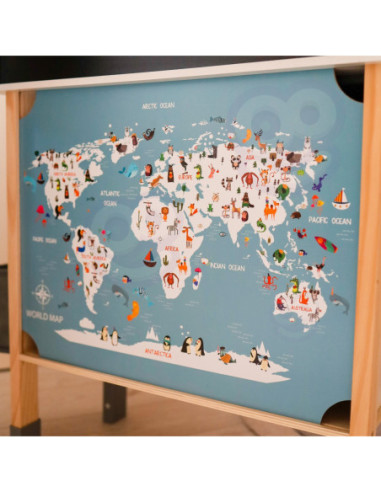 WOOPIE GREEN Drewniana Interaktywna Kuchnia 9w1 z Pralką i Tablicą