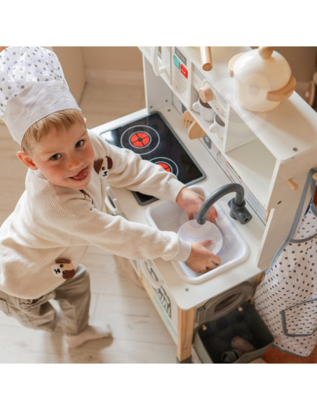 WOOPIE GREEN Drewniana Interaktywna Kuchnia 9w1 z Pralką i Tablicą