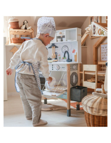 WOOPIE GREEN Drewniana Interaktywna Kuchnia 9w1 z Pralką i Tablicą