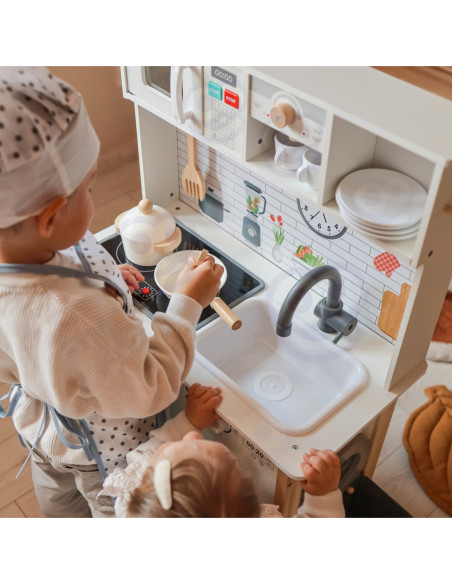 WOOPIE GREEN Drewniana Interaktywna Kuchnia 9w1 z Pralką i Tablicą