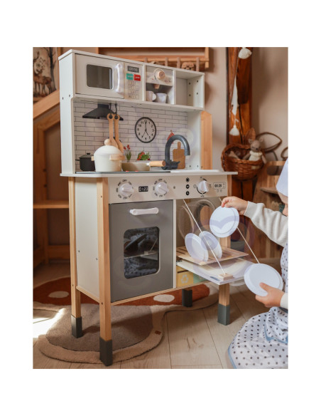 WOOPIE GREEN Drewniana Interaktywna Kuchnia 9w1 z Pralką i Tablicą