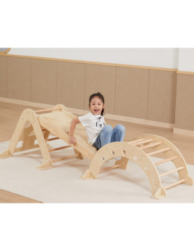 VIGA Drewniany Bujak Naturalny Montessori