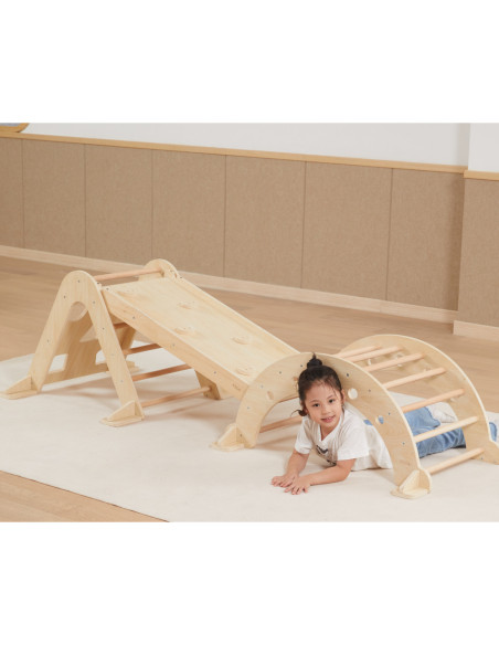 VIGA Drewniany Bujak Naturalny Montessori