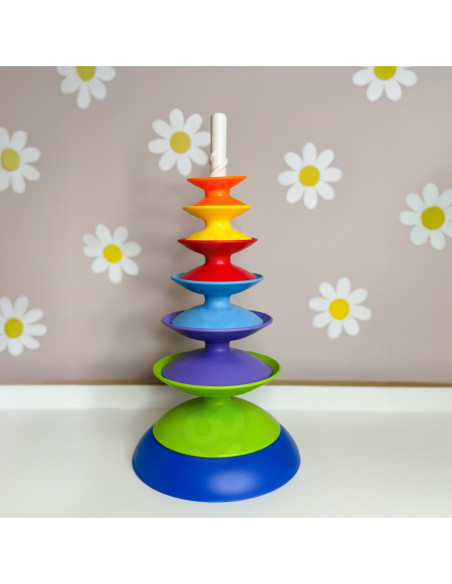 WOOPIE BABY Kolorowa Wieża Układanka Piramidka Edukacyjna 18m+