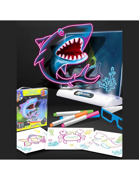 WOOPIE Magnetyczna Tablica 3D Podświetlenie LED do Rysowania