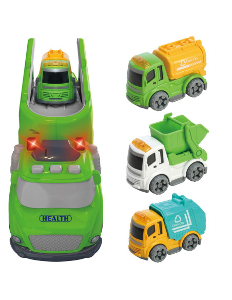 WOOPIE Zielona Laweta CITY TRUCK Efekty Dźwiękowe i Świetlne