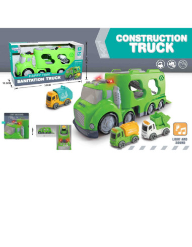 WOOPIE Zielona Laweta CITY TRUCK Efekty Dźwiękowe i Świetlne
