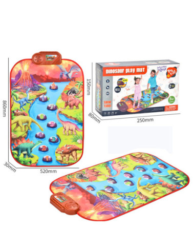 WOOPIE Duża Mata Muzyczna Pianino XL Dinozaury Interaktywna