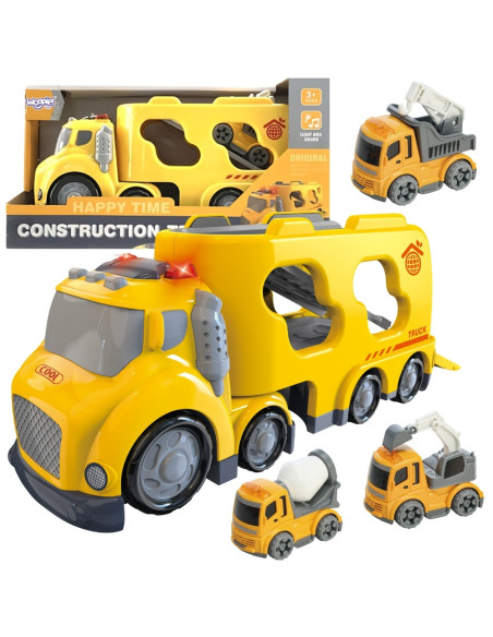 WOOPIE Żółta Laweta CITY TRUCK Efekty Dźwiękowe i Świetlne
