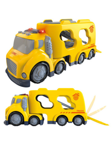 WOOPIE Żółta Laweta CITY TRUCK Efekty Dźwiękowe i Świetlne