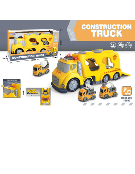 WOOPIE Żółta Laweta CITY TRUCK Efekty Dźwiękowe i Świetlne