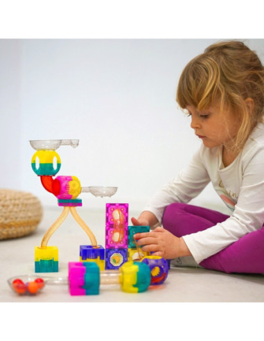 WOOPIE Klocki Magnetyczne Tor Kulkowy 89 el.