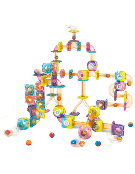 WOOPIE Klocki Magnetyczne Tor Kulkowy 89 el.