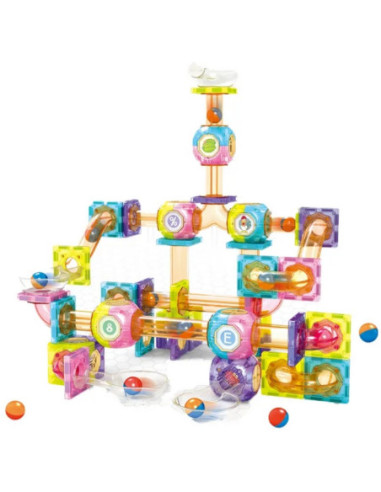 WOOPIE Klocki Magnetyczne Tor Kulkowy 89 el.