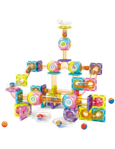 WOOPIE Klocki Magnetyczne Tor Kulkowy 89 el.