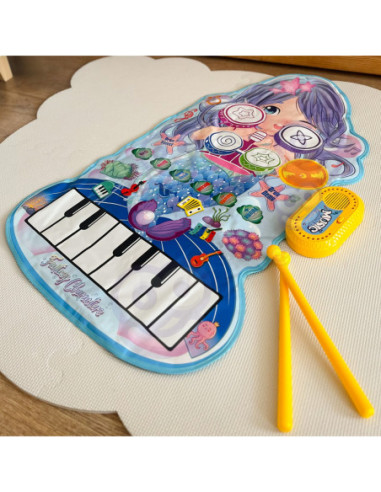 WOOPIE Mata Muzyczna Syrenka 2w1 Perkusja Interaktywna