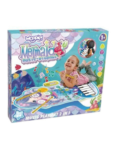 WOOPIE Mata Muzyczna Syrenka 2w1 Perkusja Interaktywna